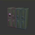 Sturdy Metal Storage Lockers With Multiple Doors Digital Screen And Secure Locks