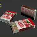 Churchill Safety Matchboxes Open With Matches Inside Red White Packaging Design