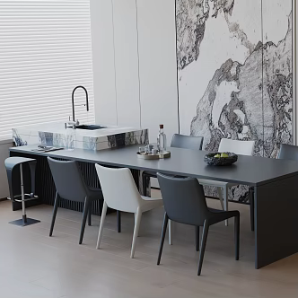 Modern table combination 3d model