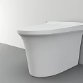 Modern White Intelligent Toilet With Smart Control Panel In Minimalist Setting 3d model