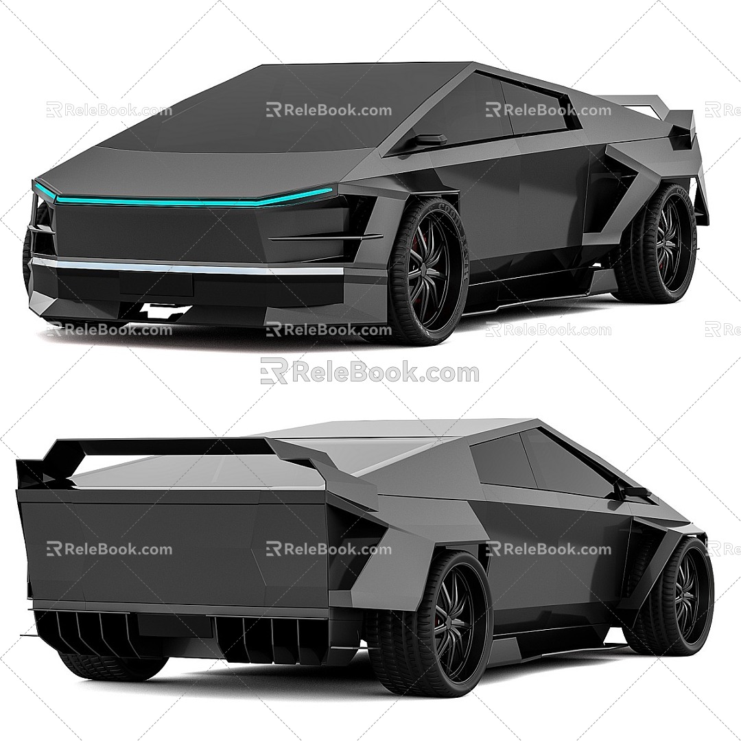 Modern minimalist car 3d model