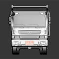 White Mitsubishi Dump Truck Model With Dark Gray Bed And Wheels