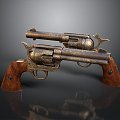 revolver revolver pistol semi-automatic pistol automatic pistol modern weapon hot weapon 3d model