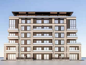 New Chinese Townhouse Overlay Villa 3d model