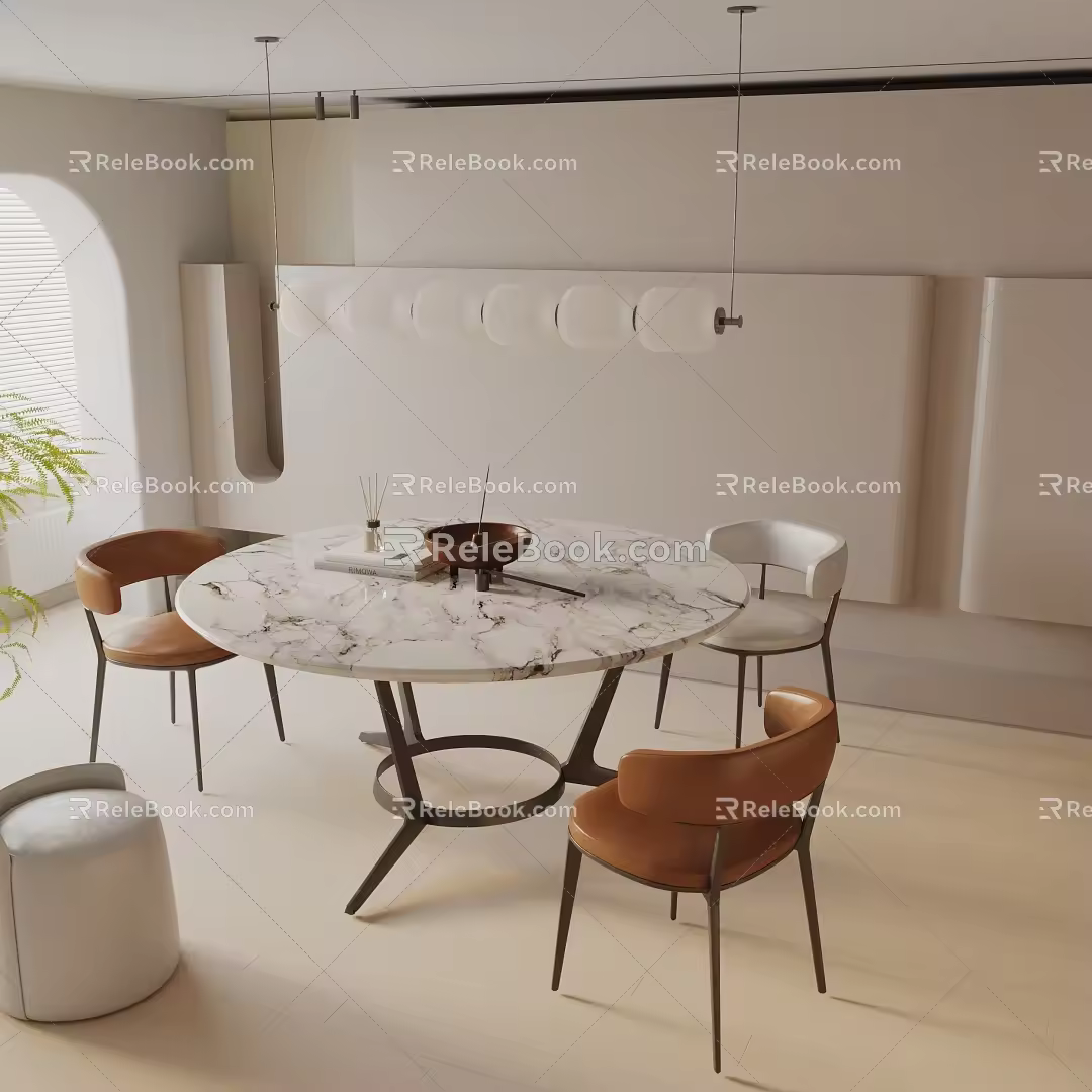 Modern table combination 3d model