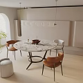Modern table combination 3d model