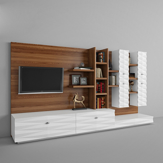 TV background cabinet 3d model