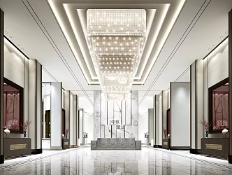 Light Luxury Sales Office Sales Center 3d model