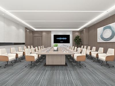 Modern Meeting Room Meeting Table and Chair 3d model