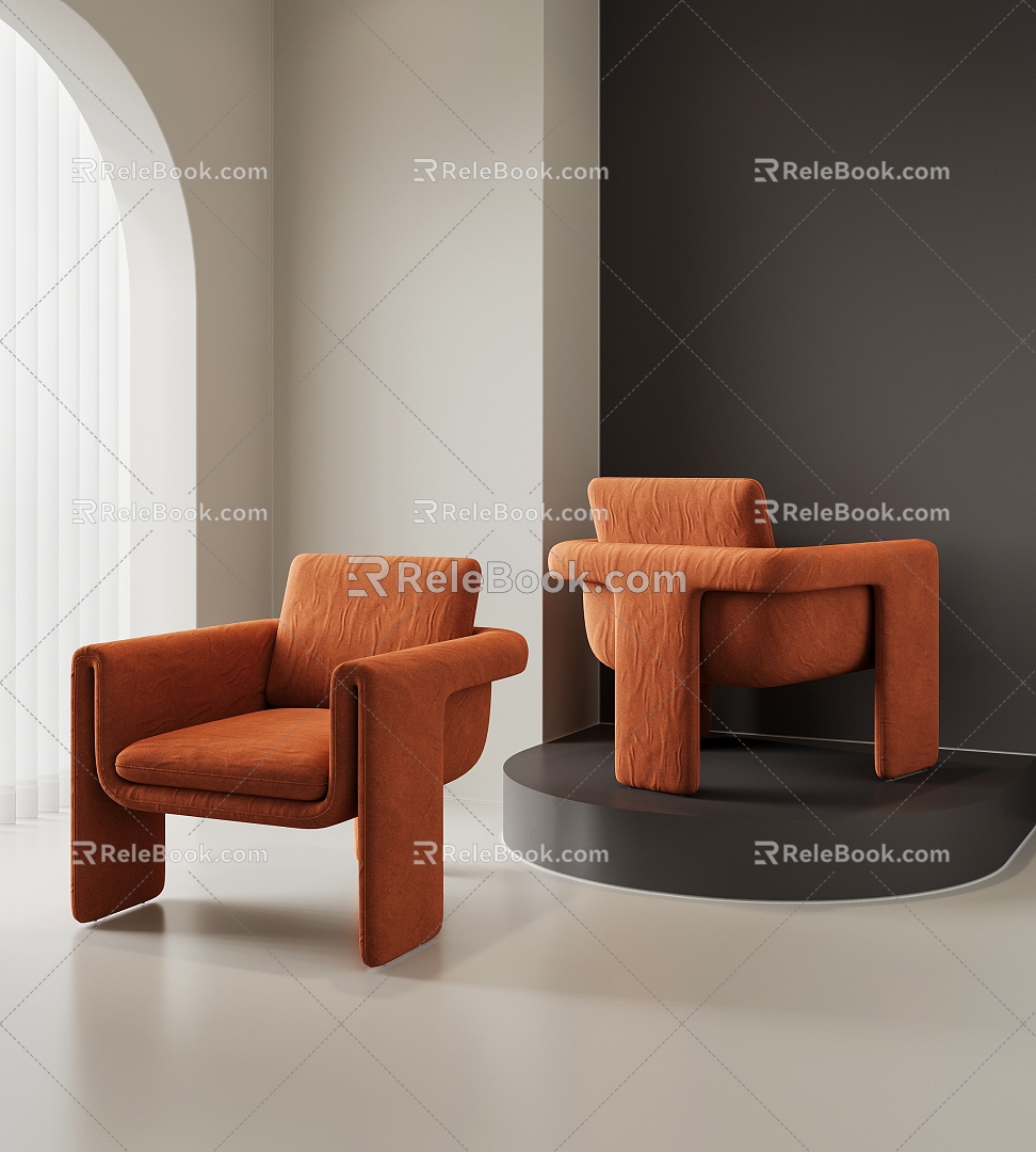 Modern Single Sofa Leisure Chair 3d model