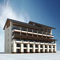 Rural Self Built House Modern Multi story Exterior Design With Spacious Balconies And Sloped Roof