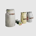 Ceramic Vessels Featuring Milk Cans And Strawberry Pattern Mugs In Various Colors