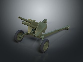 modern cannon gun naval gun 3d model