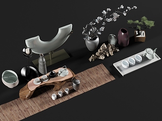 Modern Tea Set 3d model