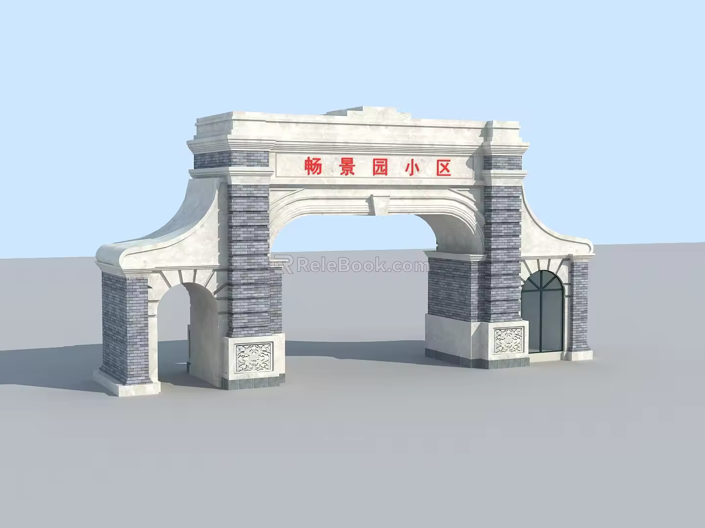 European-style gate 3d model
