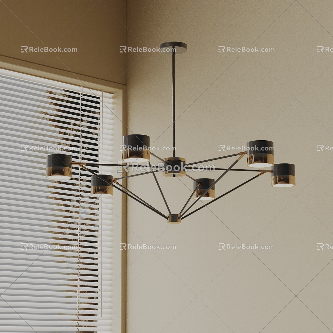 Modern chandelier 3d model