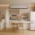 Modern Restaurant Interior With Wooden Flooring White Dining Tables And Soft Lighting
