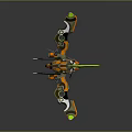 Futuristic Aircraft Model With Vibrant Orange Green Blue Accents And Unique Wing Design