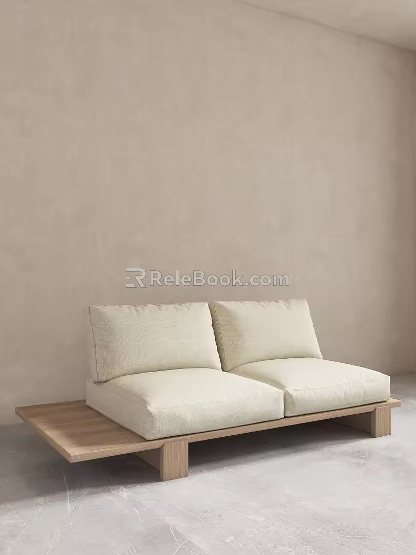 Modern Sofa Combination Simple Fabric Sofa Combination 3d model