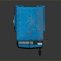 Blue Tricycle Delivery Vehicle With Love Life And Work Sign For City Delivery
