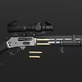 Tactical Military Sniper Rifle With Scope Magazine And Metal Components