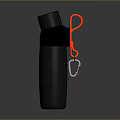Sleek Black Water Bottle With Secure Lid And Portable Design For Daily Use