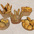 Bread 3d model