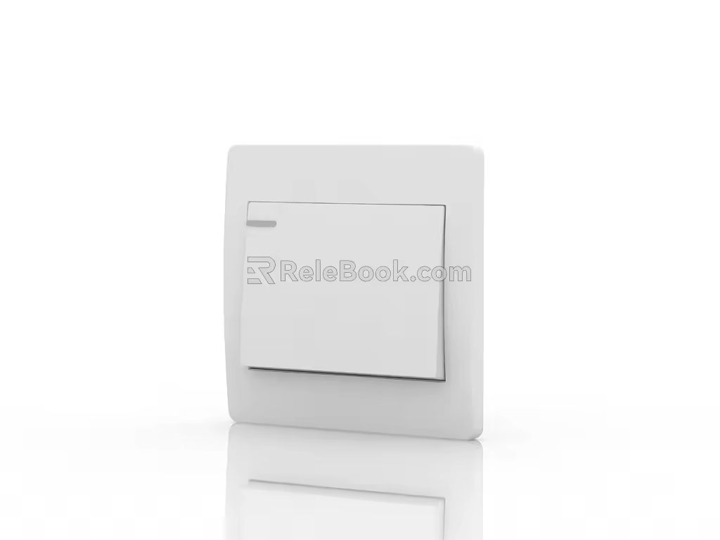 Modern one-on multi-control switch panel 3d model