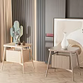 Nordic Bedside Table Combination 3d model