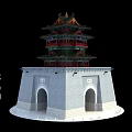 Ancient Chinese Wenchang Pavilion Architecture With Multi Story Structure And Ornate Roof