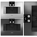 Black Built in Kitchen Appliances with Modern Control Panel and Sleek Design Features 3d model