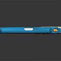 Blue And White Pistol Weapon With Golden Parts White Grip And Modern Design