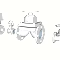 Industrial Black Valves Including Flanged Handwheel Operated Equipment Types