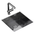 Modern Stainless Steel Sink With Chrome Faucet And Sleek Drainage Design