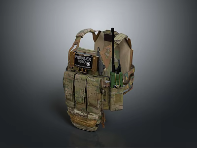 Durable Tactical Vest Featuring Multiple Pockets And Adjustable Straps For Equipment Storage 3d model