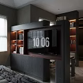 Modern Bedroom Interior Design With Tufted Headboard Double Bed Nightstands And Windows With Blinds