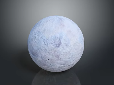 Wood And Stone Artisanal Sphere Decor With Textured Surface And Natural Finish 3d model