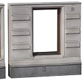 Architectural Casement Windows With Decorative Stone Frames And Ornate Carvings 3d model