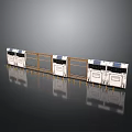 Modular Industrial Component With White Cabinets Gold Frames And Railings