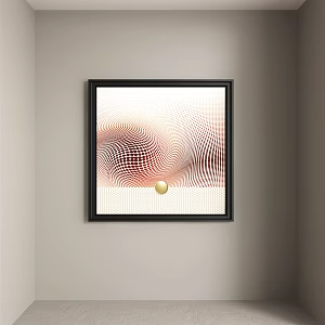 abstract decorative painting 3d model