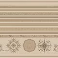 Ornate Gypsum Molding Featuring Various Intricate Patterns And Decorative Designs