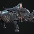 Colorful Decorative Rhinoceros Sculptures With Various Textures And Artistic Designs