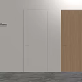 Poliform White and Wooden Swing Doors for Modern Interior Design