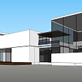 Modern Detached Villa With White Exterior Large Glass Windows And Contemporary Design