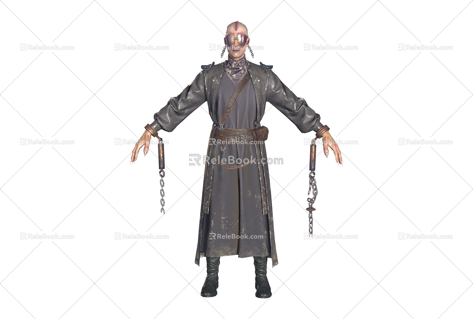 male wizard game character model