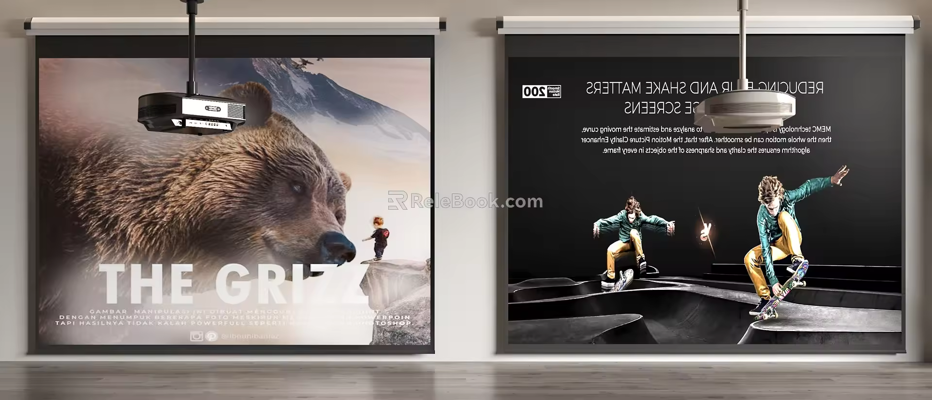 Modern Projector Curtain Combination Projector Curtain Indoor 3d model