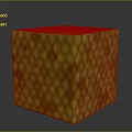 Organ And Hair Inspired Green Scaled Cube With Detailed Textured Surface Design