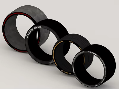 Kenko Camera Lens Filters With Black Red Gold Accents And Different Designs 3d model