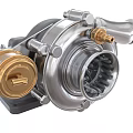 Industrial Turbocharger With Metallic Structure Golden Valve And Rotor Blades