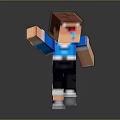 The picture mainly shows a Minecraft-style character and does not contain key information about furniture, so it is impossible to generate an English title with "furniture" as the main body in line with the requirements.